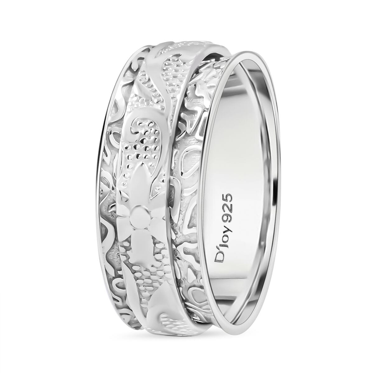 Sterling Silver Band Ring (Size 7.0) 5.50 Grams image number 3