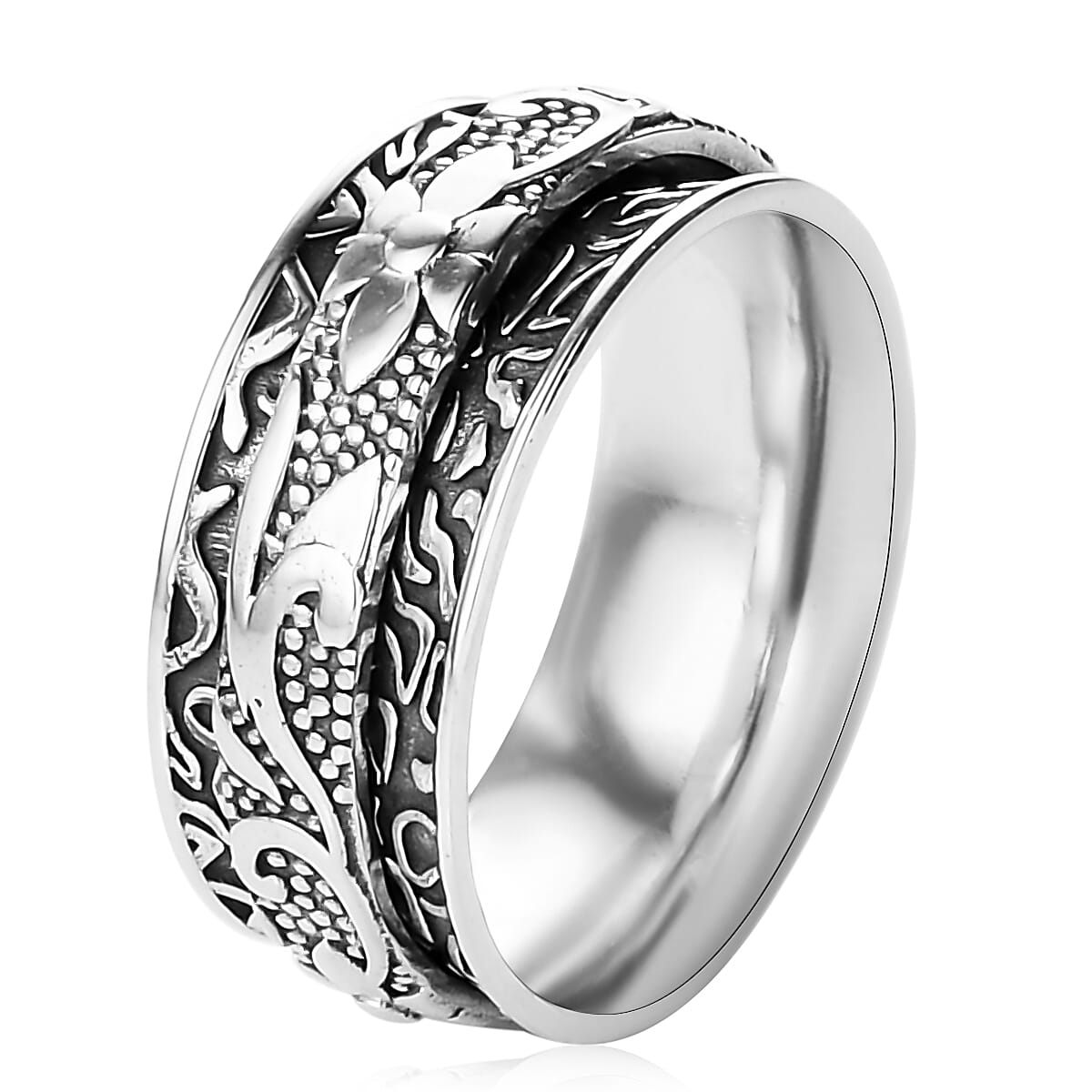 D'Joy Band Ring in Sterling Silver (Size 7.0) 5.36 Grams