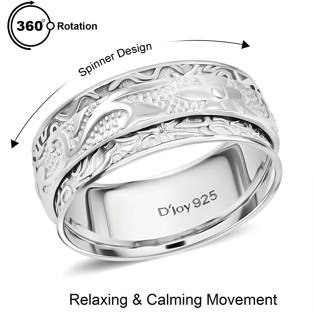 D'Joy Sterling Silver Band Ring (Size 9.0) (5.15 g) image number 0