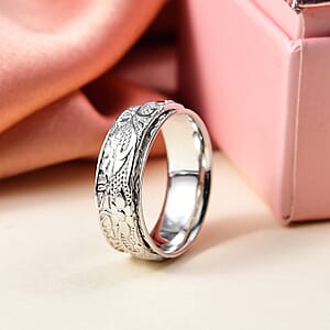 D'Joy Sterling Silver Band Ring (Size 9.0) (5.15 g)