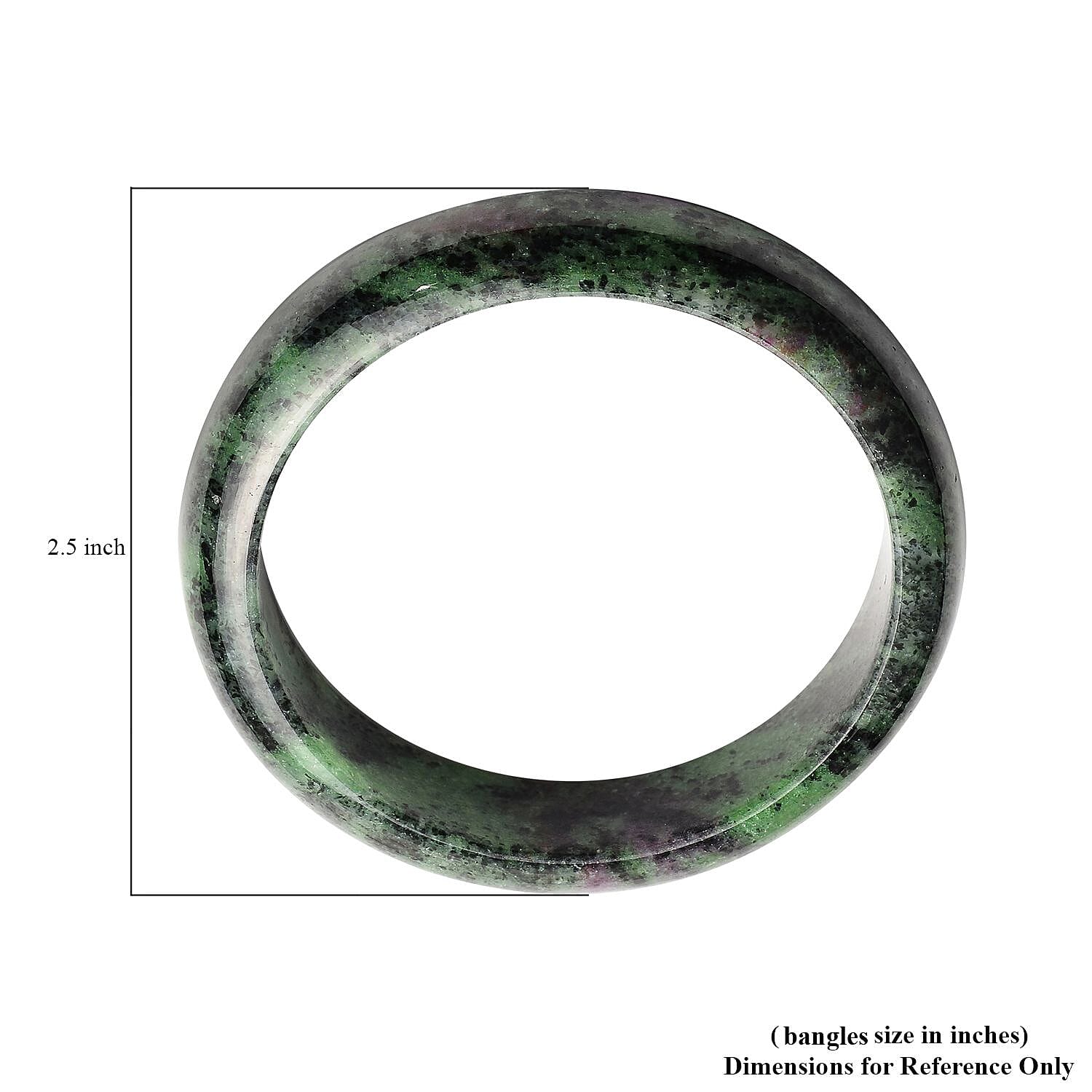 Mother's day jewelry Premium Ruby Zoisite Bangle Bracelet (7.75 In
