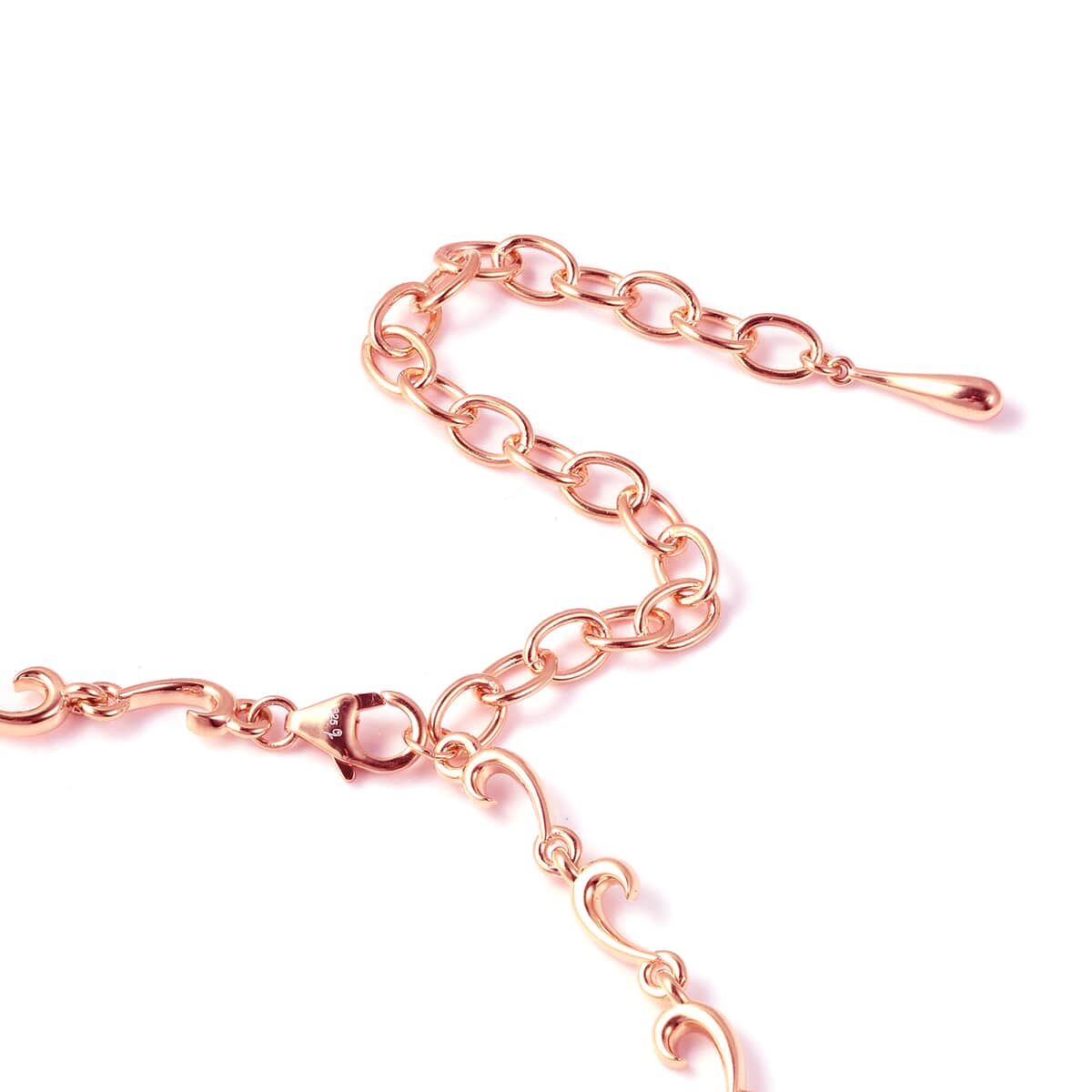 LucyQ Lace Collection 14K Rose Gold Over Sterling Silver Necklace 18.50 Inches 70.20 Grams image number 3