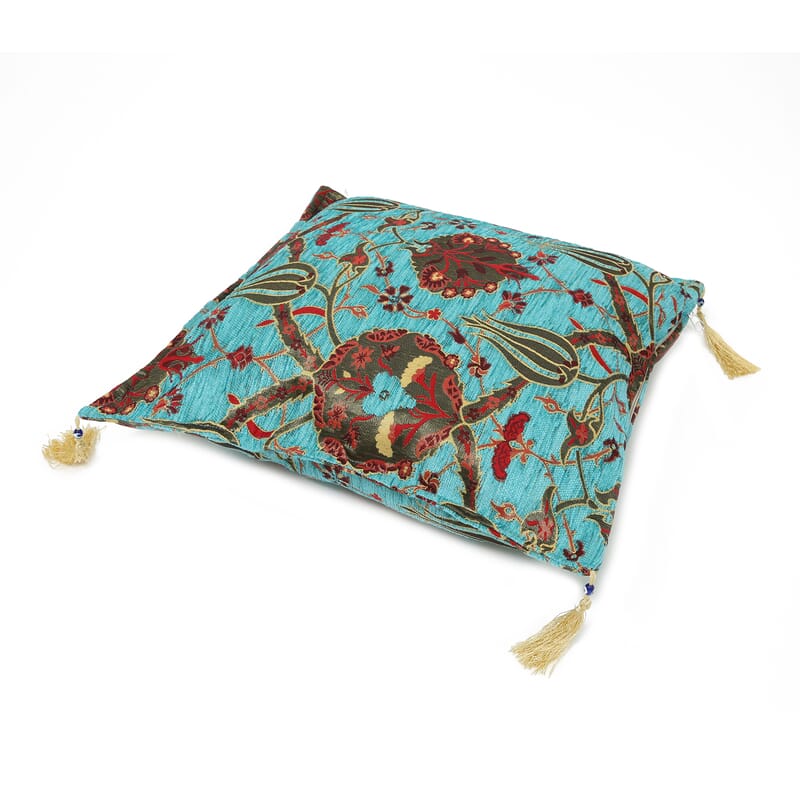 Set of 2 Blue & Red Turkish Handmade Double Sided Cushion Cover