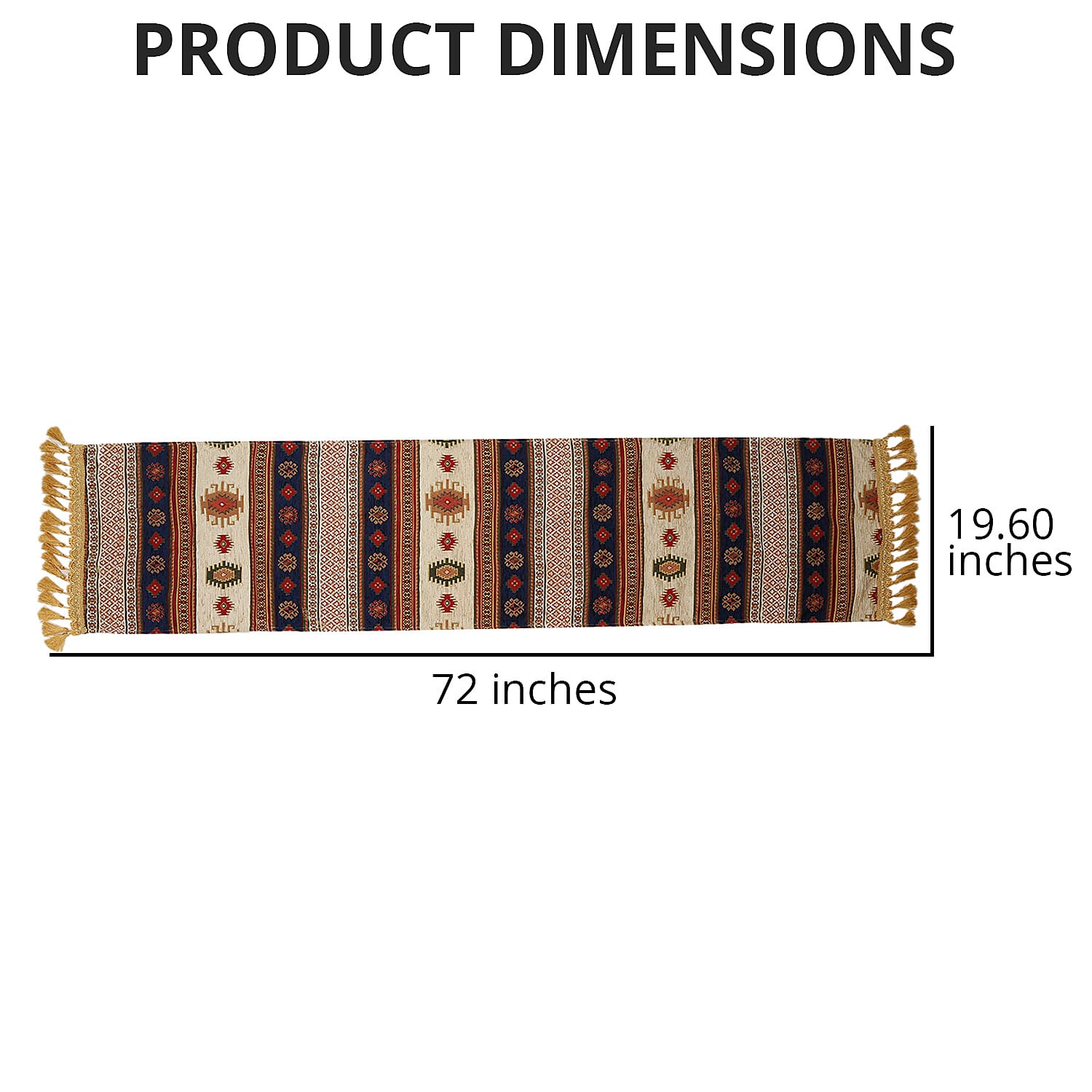 Homesmart Navy & Gold Handmade Table Runner