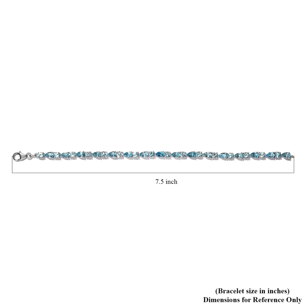 Marambaia Topaz Bracelet in Platinum Over Sterling Silver (7.25 In) 14.60 ctw image number 4