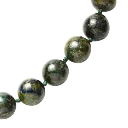 Aurora Azurite Beaded Necklace 20 Inches in Rhodium Over Sterling Silver 396.50 ctw image number 4