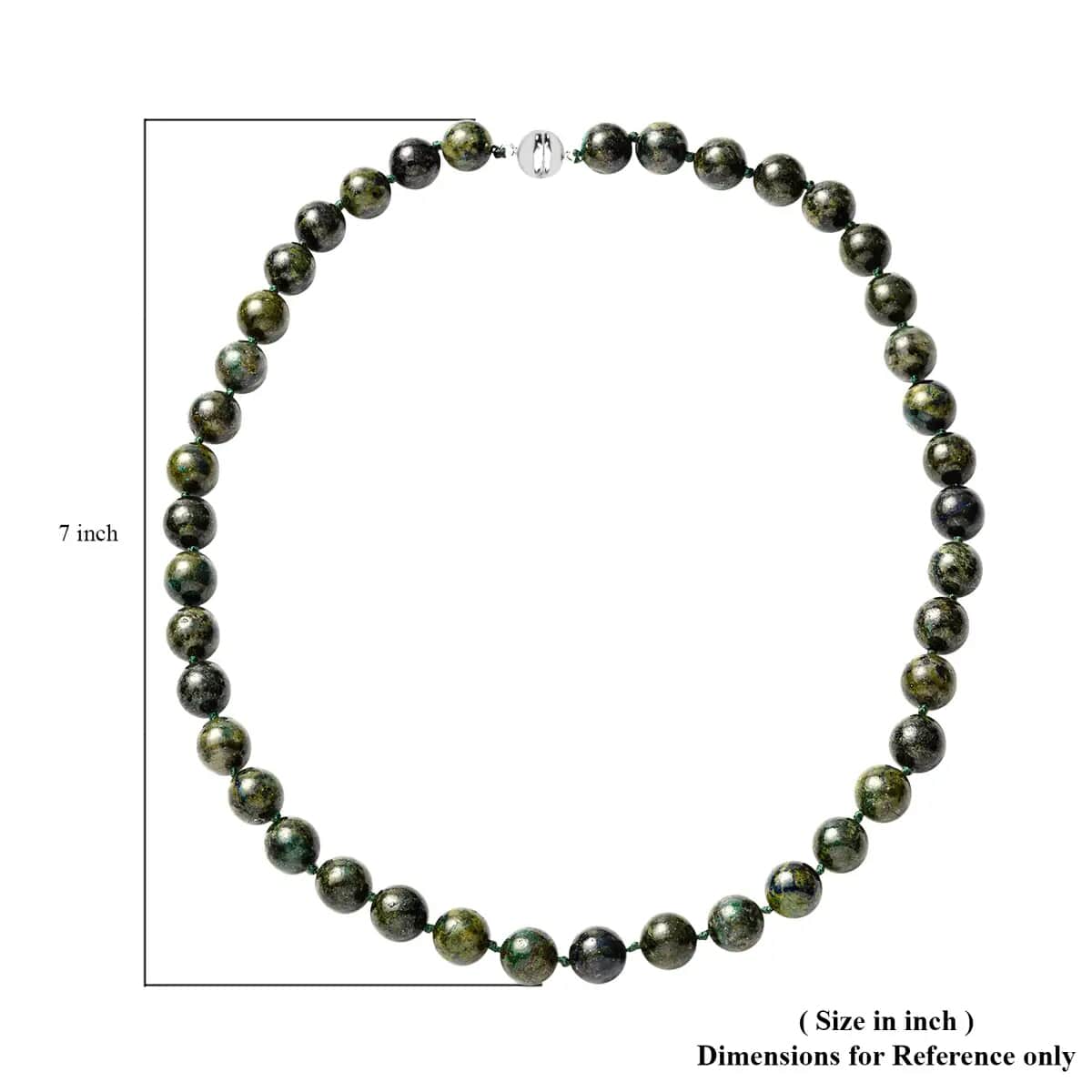 Aurora Azurite Beaded Necklace 20 Inches in Rhodium Over Sterling Silver 396.50 ctw image number 6