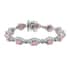 Peach Opal and Mexican Turquoise Bracelet in Platinum Over Sterling Silver (7.25 In) 17.50 Grams 11.90 ctw image number 0