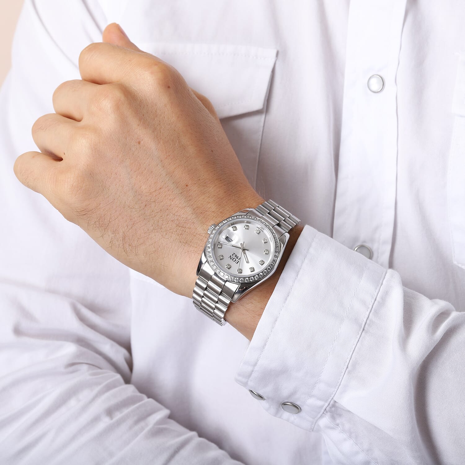 Buy CHUCK CLEMENCY COLLECTION EON 1962 Made with Finest CZ Swiss Movement  Watch in Stainless Steel with Ear Fork and Screwdriver at ShopLC.