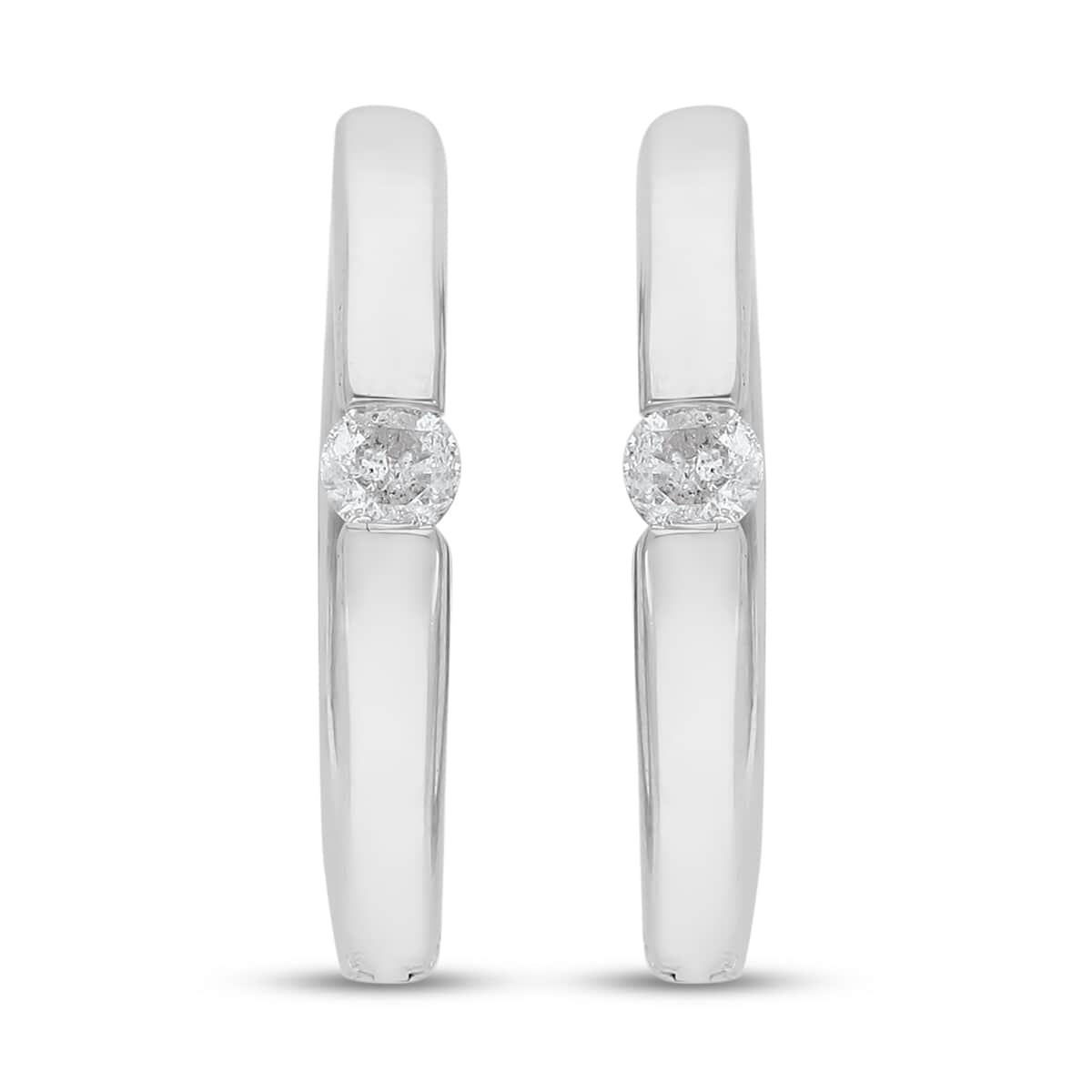 10K White Gold G-H I3 Diamond Earrings 0.20 ctw image number 0