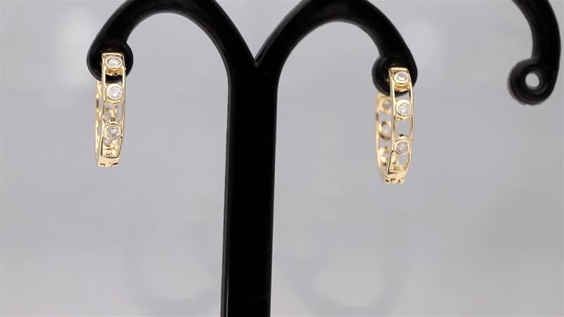 Diamond G-H I3 Earrings in 10K Yellow Gold 4.65 Grams 0.50 ctw