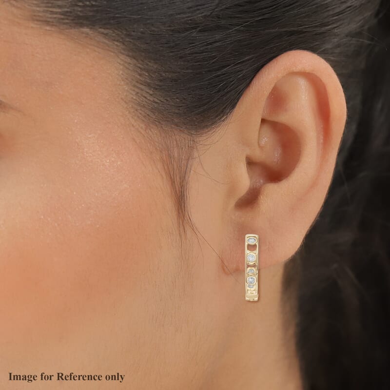 10K Yellow Gold G-H I3 Diamond Earrings 4.65 Grams 0.50 ctw