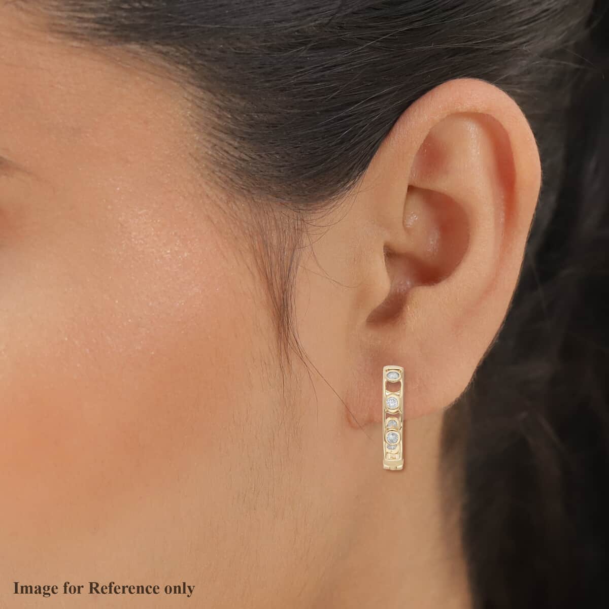 10K Yellow Gold G-H I3 Diamond Earrings 4.65 Grams 0.50 ctw image number 2