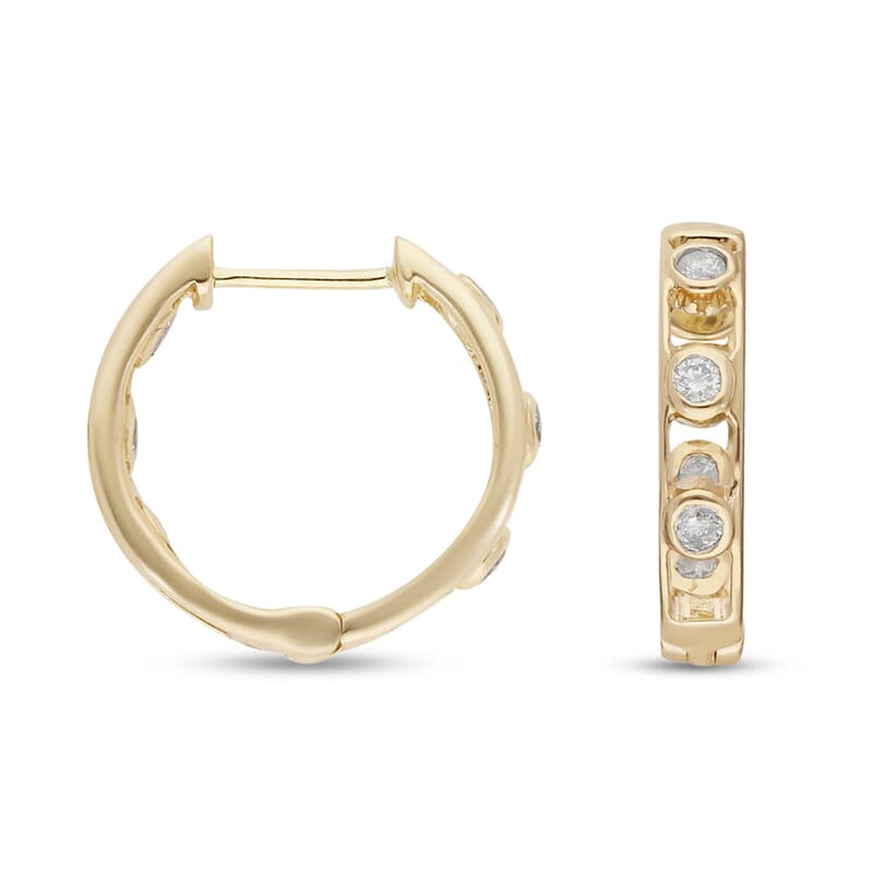10K Yellow Gold G-H I3 Diamond Earrings 4.65 Grams 0.50 ctw