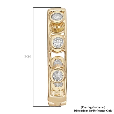 10K Yellow Gold G-H I3 Diamond Earrings 4.65 Grams 0.50 ctw