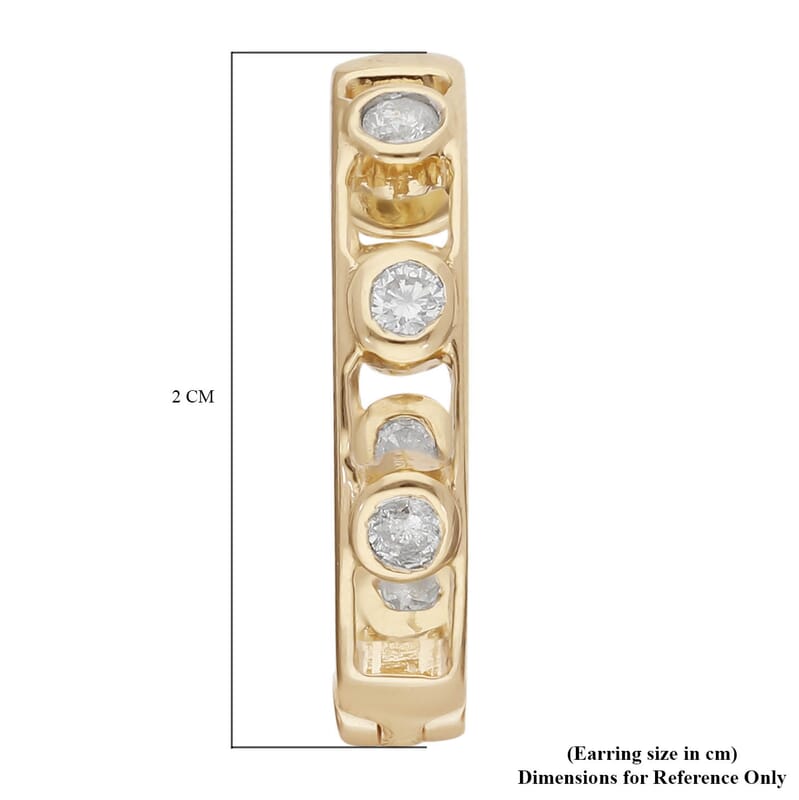 10K Yellow Gold G-H I3 Diamond Earrings 4.65 Grams 0.50 ctw