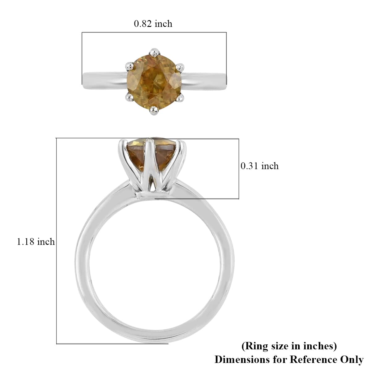RHAPSODY 950 Platinum AAAA Sphene Solitaire Ring (Size 7.0) 6.90 Grams 2.75 ctw image number 4