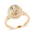 ILIANA 18K Yellow Gold AAAA Turkizite and G-H SI Diamond Double Halo Ring (Size 6.0) 4.45 Grams 2.60 ctw image number 0