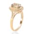 ILIANA 18K Yellow Gold AAAA Turkizite and G-H SI Diamond Double Halo Ring (Size 6.0) 4.45 Grams 2.60 ctw image number 3