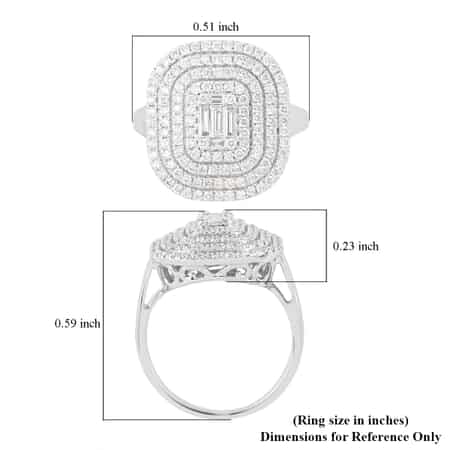 Rhapsody 950 Platinum E-F VS Diamond Cluster Ring (Size 9.0) 7.80 Grams 1.00 ctw image number 5