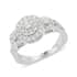Rhapsody IGI Certified 950 Platinum E-F VS Diamond Cluster Ring (Size 6.0) 7 Grams 1.00 ctw image number 0