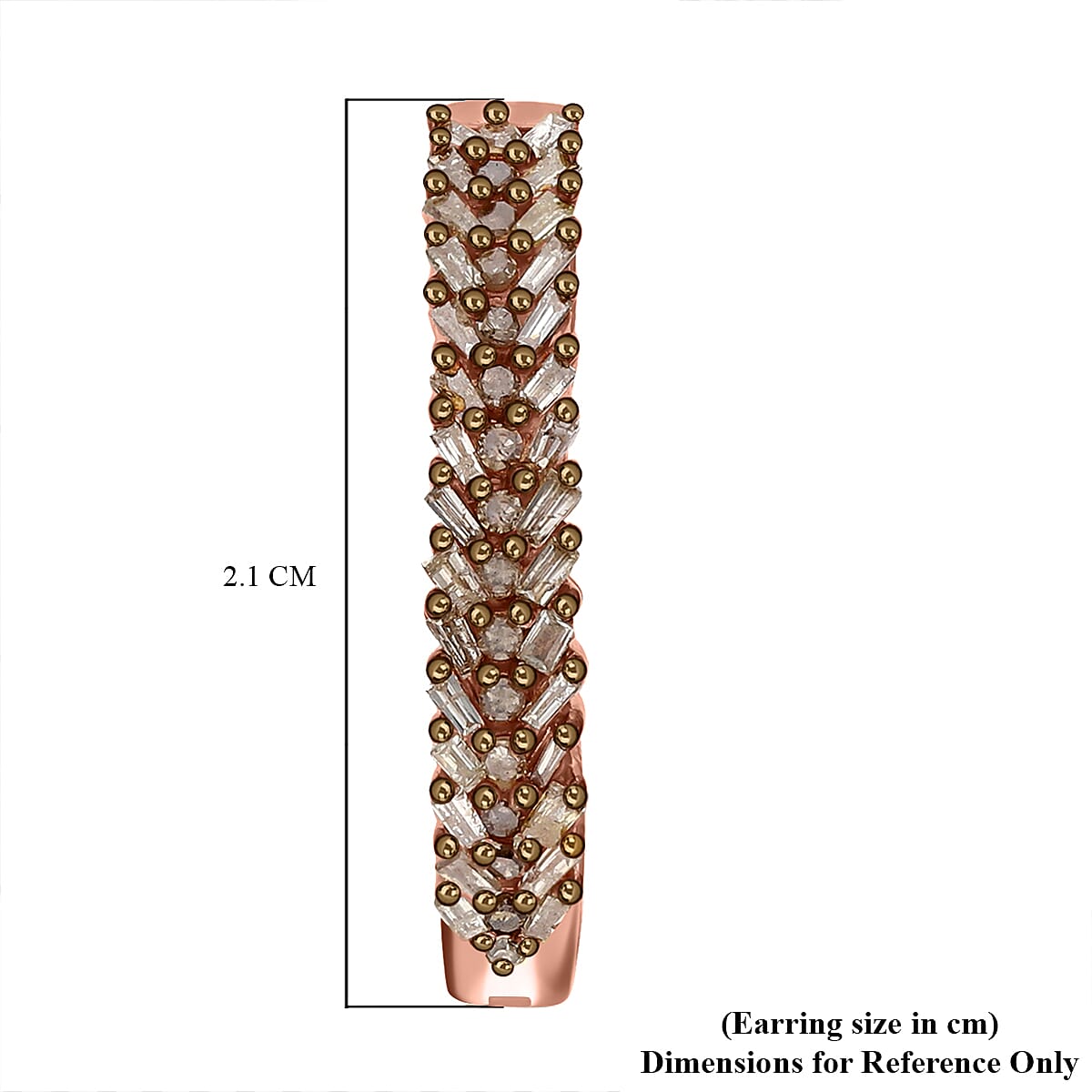 Natural Champagne Diamond Earrings in Vermeil Rose Gold Over Sterling Silver 0.60 ctw image number 4