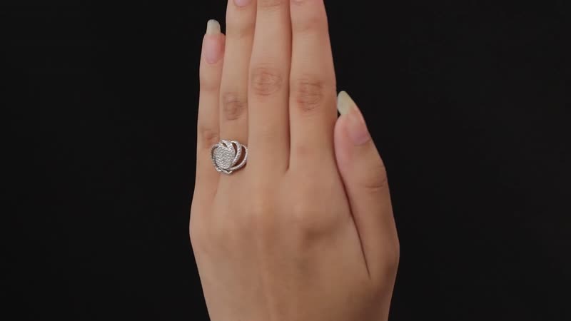 Karis Diamond Accent Fancy Ring in 18K YG Plated (Size 10.0)