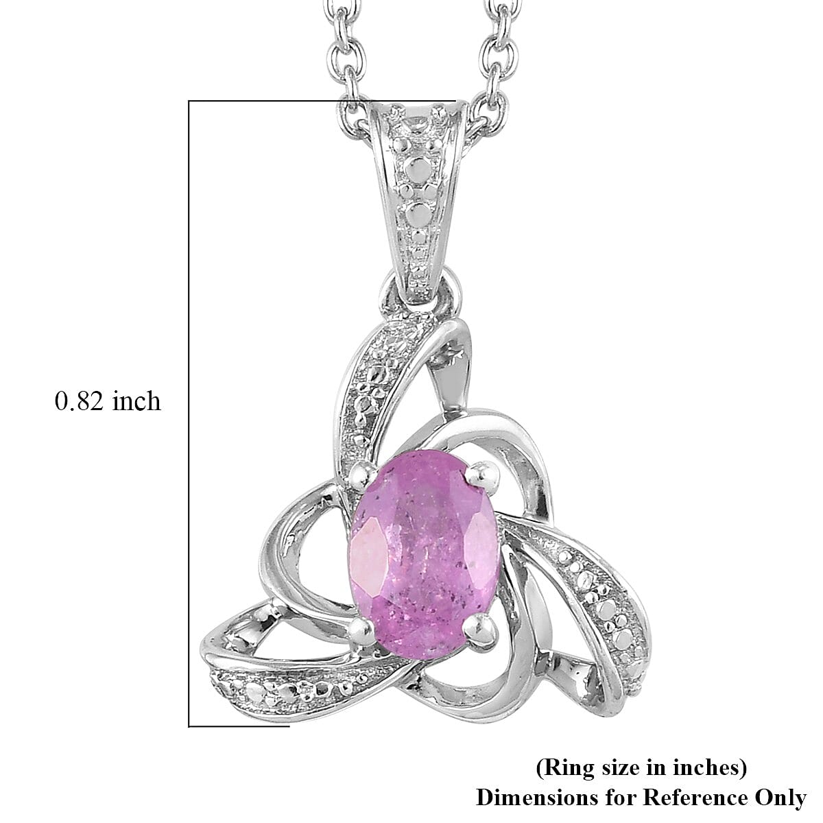 1.25 ctw Niassa Ruby Pendant Necklace 20 Inches in Platinum Over Sterling Silver