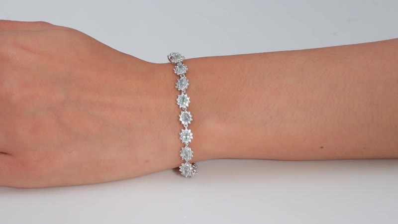 Narsipatnam Alexandrite and Zircon Tennis Bracelet in Platinum Over Sterling Silver (6.50 In) 9.10 Grams 4.50 ctw