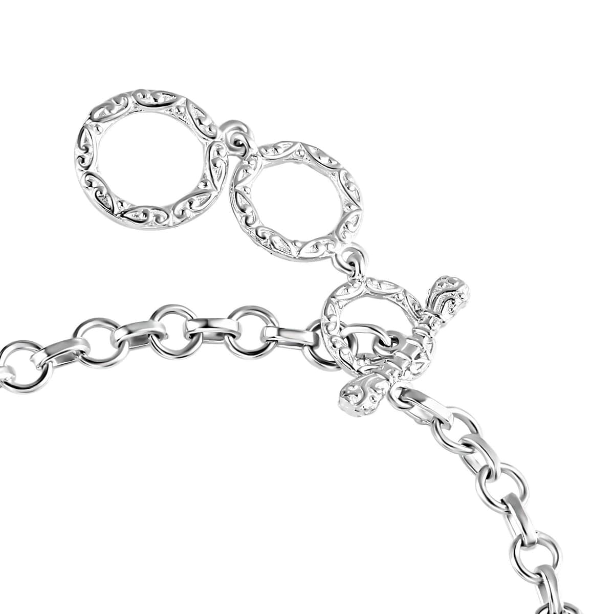 Narsipatnam Alexandrite and White Zircon Sunburst Toggle Clasp Bracelet in Platinum Over Sterling Silver (7.25 In) 4.35 ctw image number 3