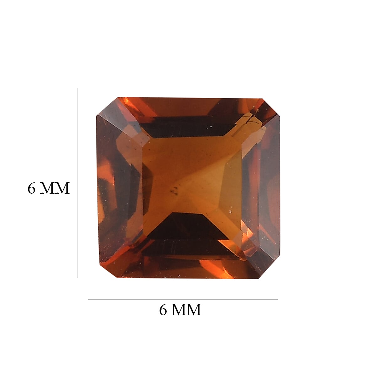 AA Brazilian Cherry Citrine Set of 2 (Oct 6x6 mm) 1.80 ctw Loose Gemstone
