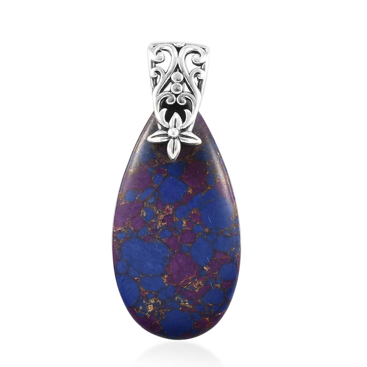 Mojave Purple Turquoise Fancy Pendant in Sterling Silver 14.40 ctw image number 0
