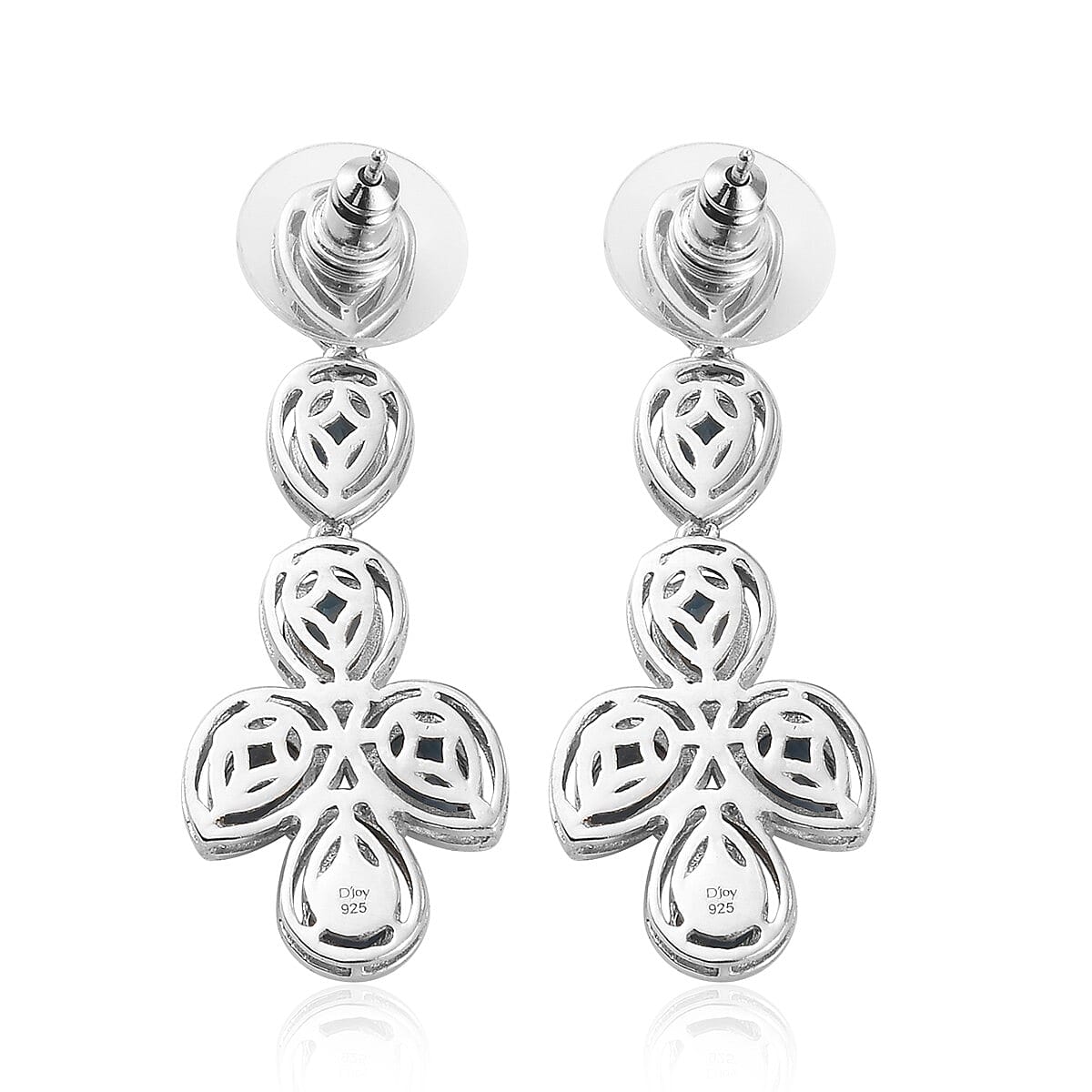 London Blue Topaz Dangle Earrings in Platinum Over Sterling Silver 9.80 ctw