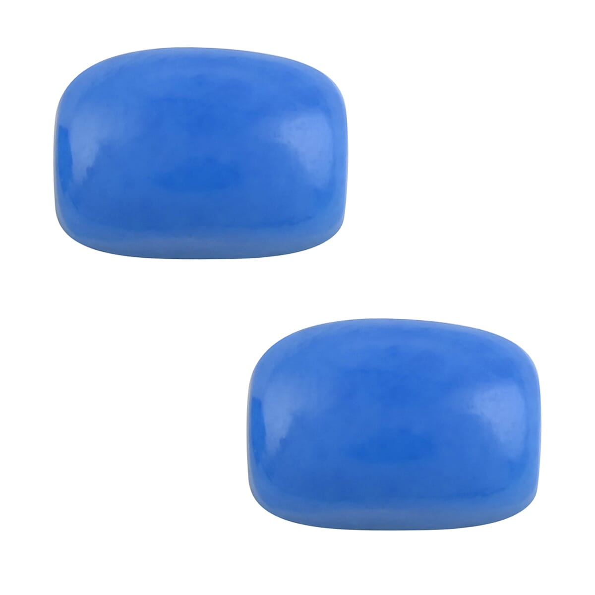 AAA Ceruleite Set of 2 (Cush 7x5 mm) 1.30 ctw Loose gemstone image number 0