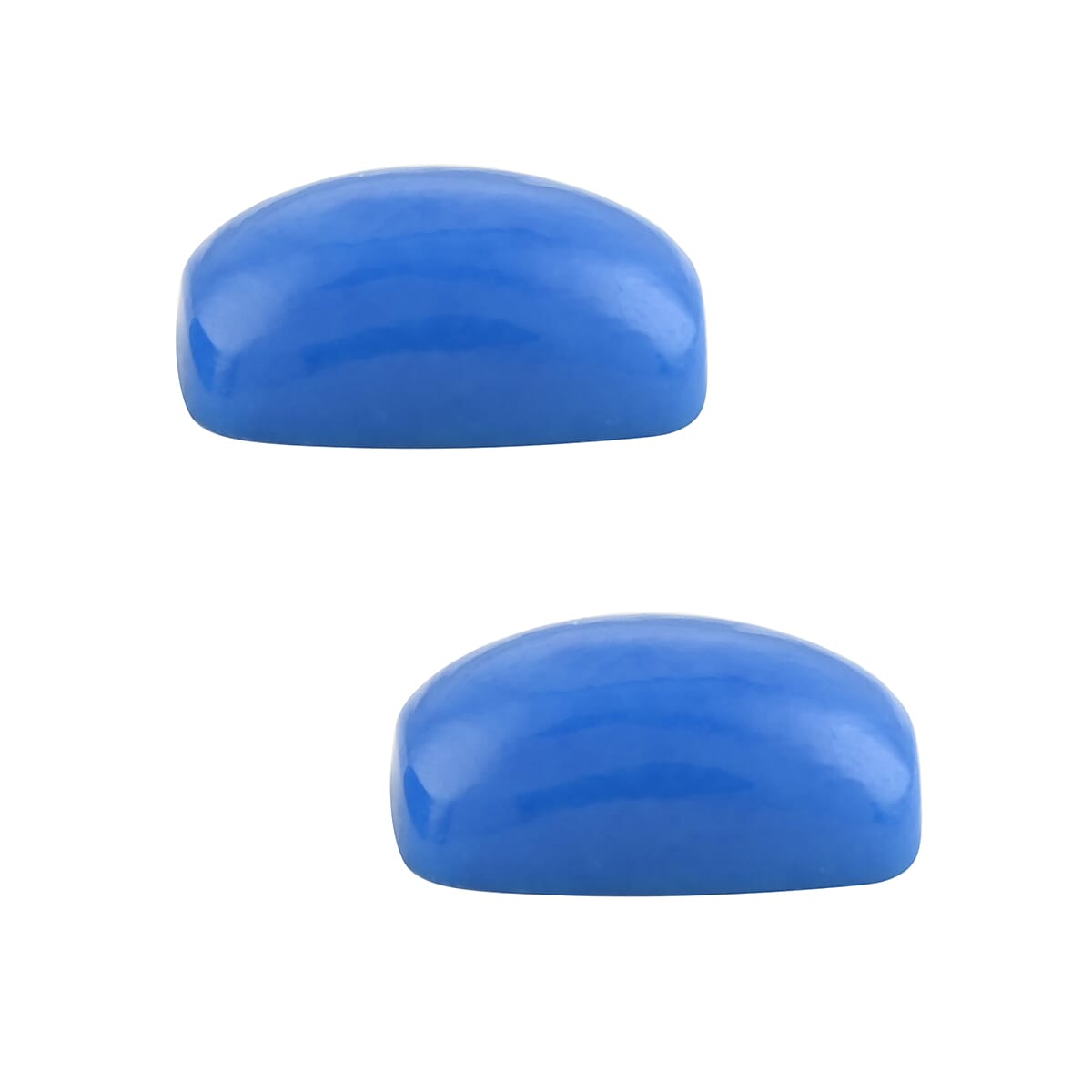 AAA Ceruleite Set of 2 (Cush 7x5 mm) 1.30 ctw Loose gemstone image number 1