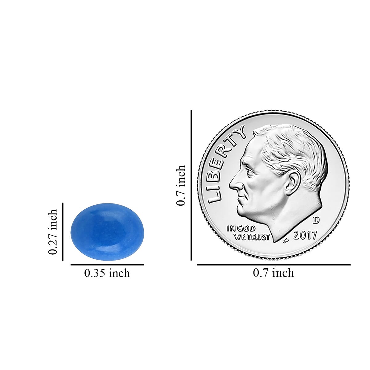 AAA Ceruleite (Ovl 9x7 mm) 1.35 ctw Loose gemstone image number 3