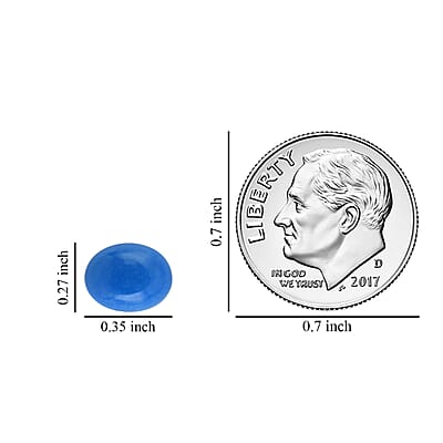 AAA Ceruleite (Ovl 9x7 mm) 1.35 ctw Loose gemstone