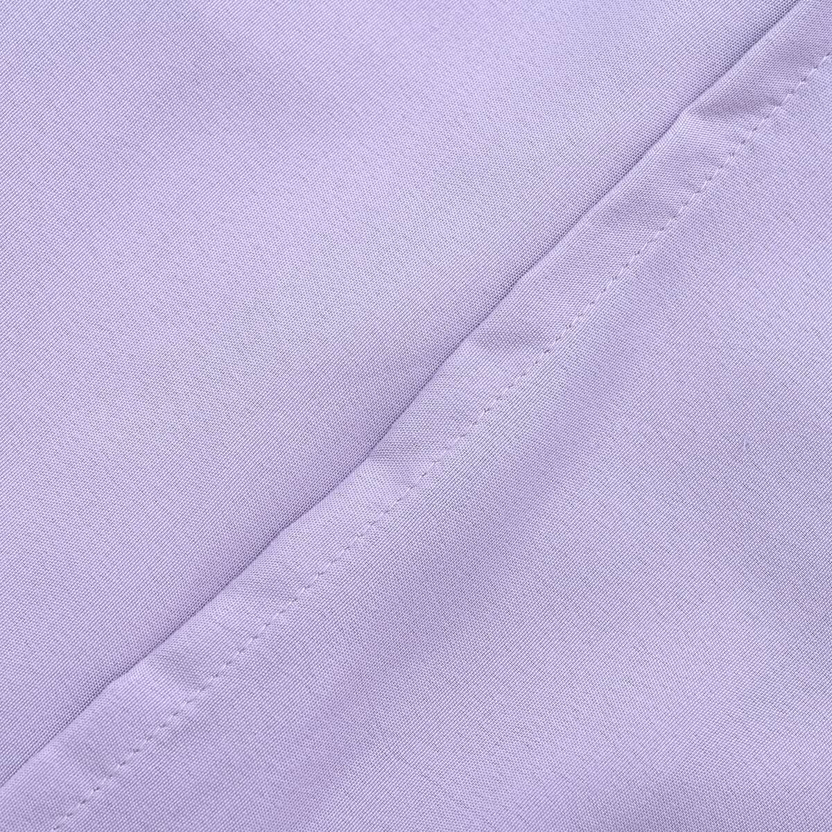 Lilac Diamond Pattern Microfiber Comforter (Queen, 86"x92") with 2 Shams (20"x26") image number 4