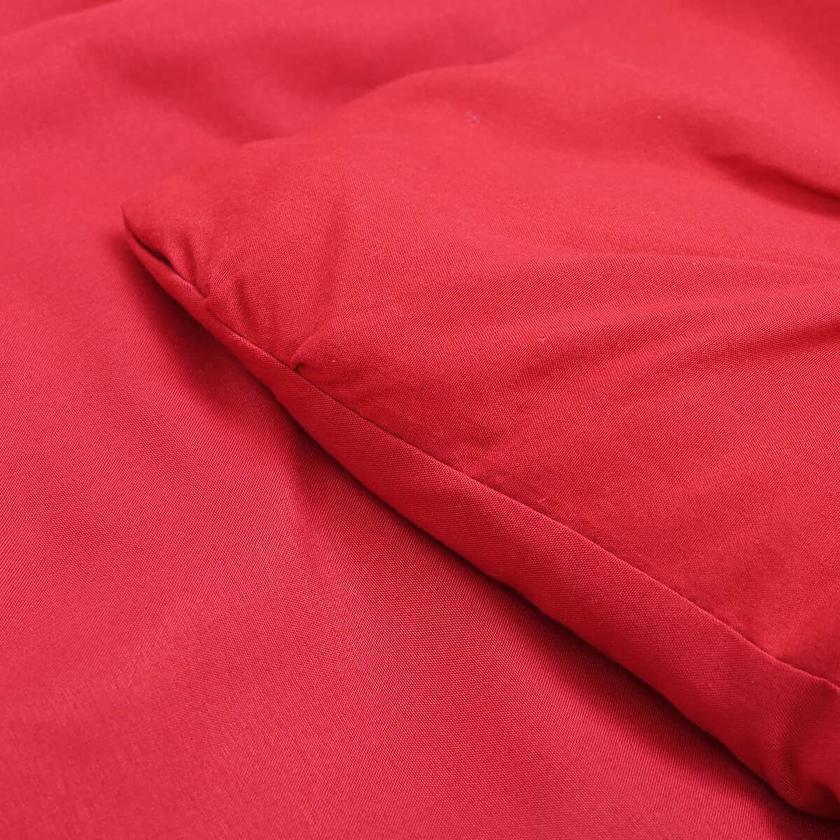 Homesmart Red Diamond Pattern Microfiber Comforter with 2 Shams - -Queen image number 3