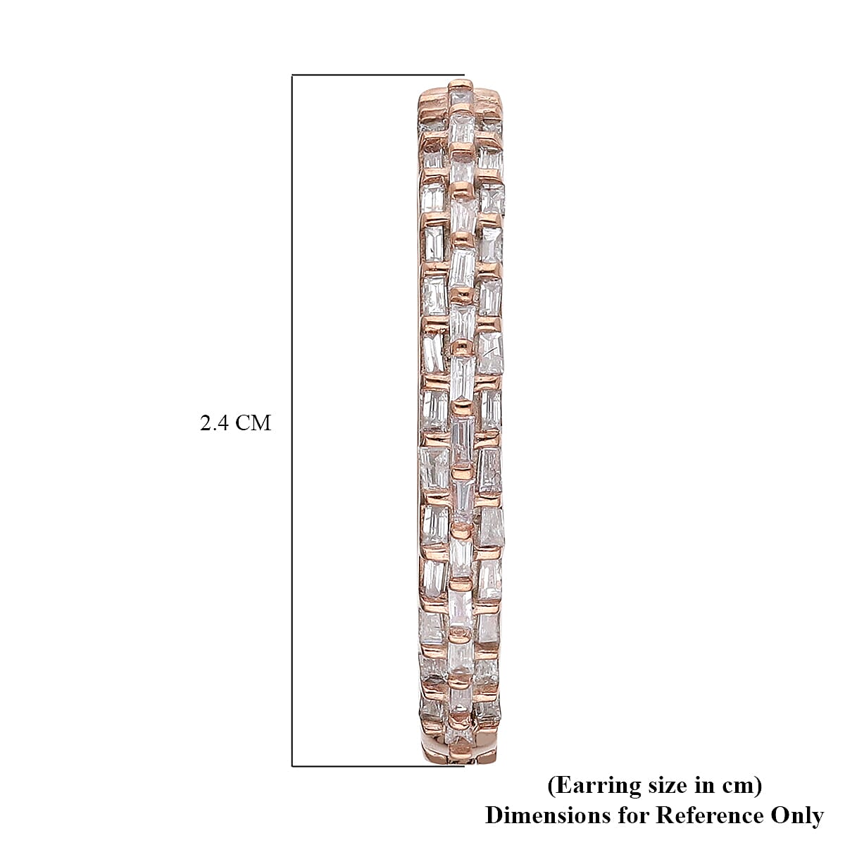 Natural Pink Diamond I3 Hoop Earrings in Vermeil Rose Gold Over Sterling Silver 0.50 ctw