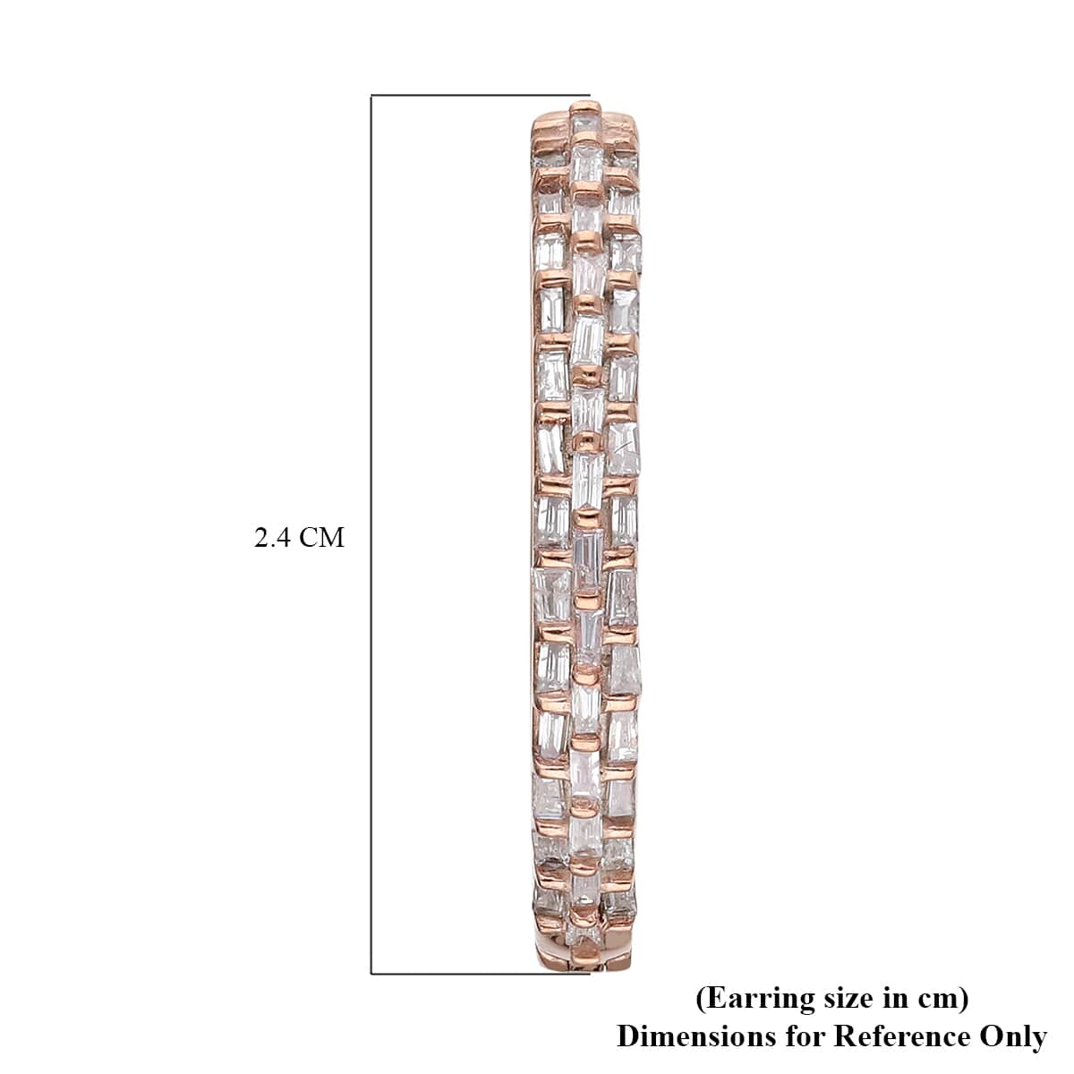 Natural Pink Diamond I3 Hoop Earrings in Vermeil Rose Gold Over Sterling Silver 0.50 ctw image number 4
