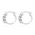 Moissanite Hoop Earrings in Platinum Over Sterling Silver 1.30 ctw image number 3