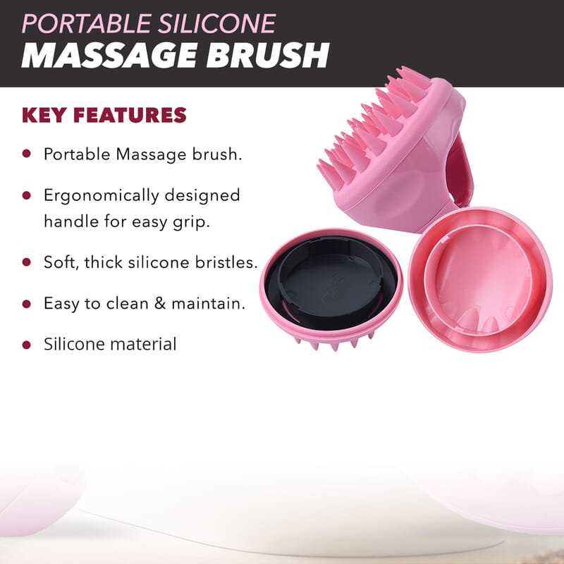Pink Silicone Slimming Spa Washing & Massage Brush