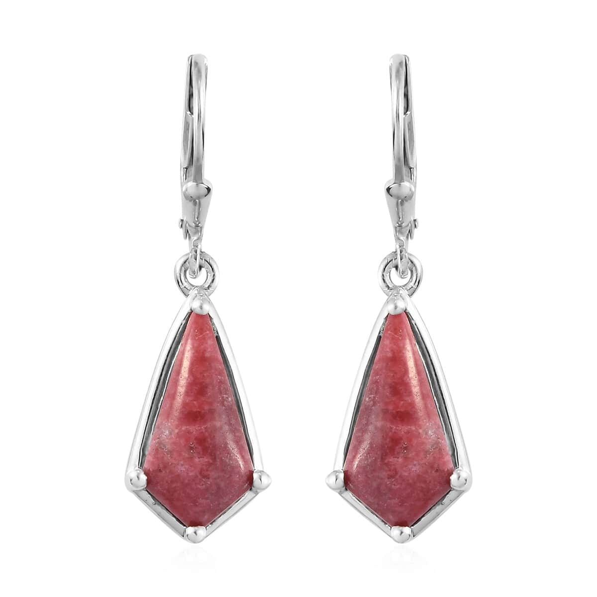 Norwegian Thulite Earrings in Platinum Over Sterling Silver 9.60 ctw image number 0