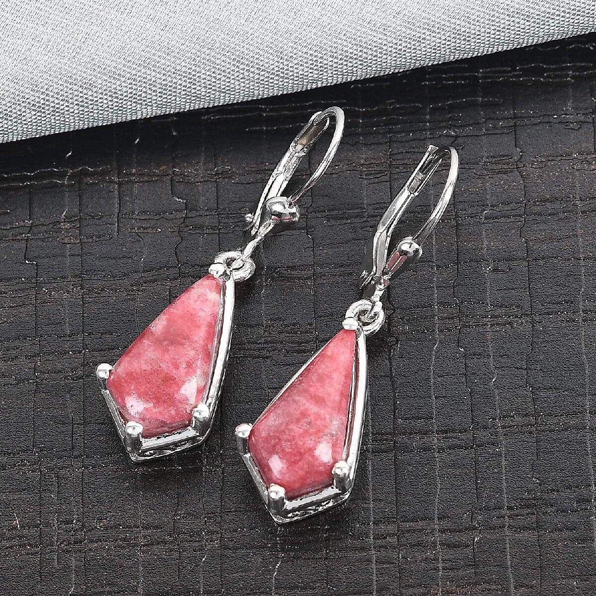 Norwegian Thulite Earrings in Platinum Over Sterling Silver 9.60 ctw