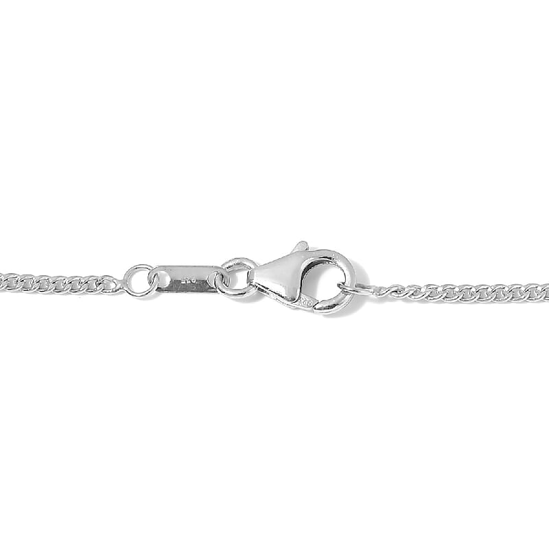 Lustro Stella Made with Finest CZ Necklace 18 Inches in Platinum Over Sterling Silver 11.60 ctw