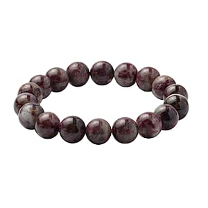 Morro Redondo Pink Plum Tourmaline 11-13mm Beaded Stretch Bracelet 207.50 ctw