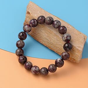 Morro Redondo Pink Plum Tourmaline 11-13mm Beaded Stretch Bracelet 207.50 ctw