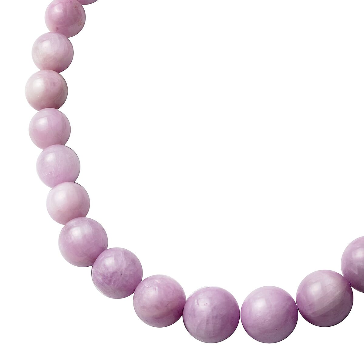 Kunzite Beads Necklace , Beaded Necklace , 14K Rose Gold Over Sterling Silver Necklace , 20 Inch Necklace 430.00 ctw image number 2