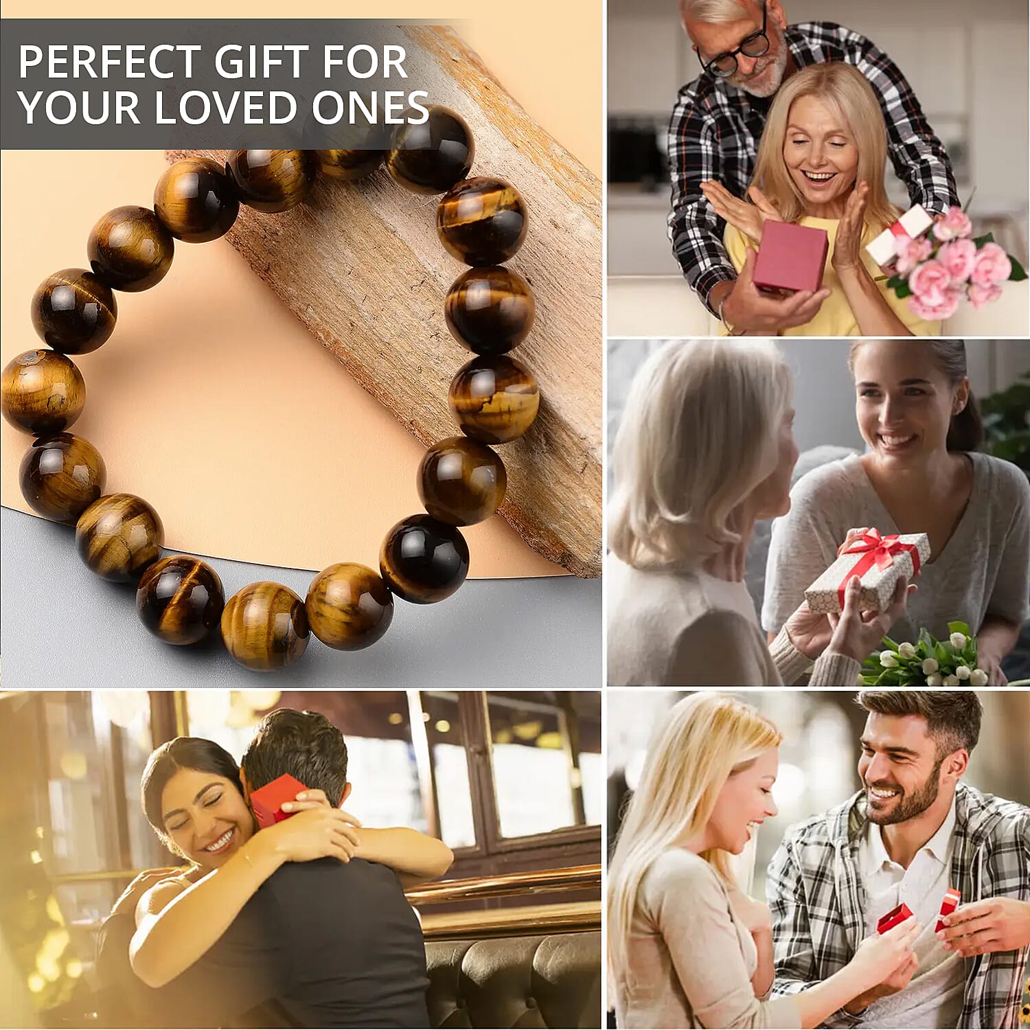 Premium Yellow Tiger Eye 237.50 ctw Beaded Stretch Bracelet, Adjustable Beads Bracelet, Tiger Eye Bead Jewelry